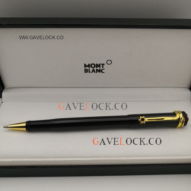 Copy Montblanc Heritage Collection Rouge Et Noir Rollerball / Gold Star Clip